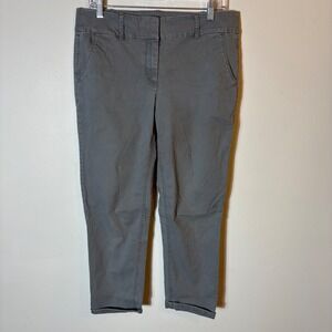 LOFT Julie Fit Gray Cropped Pants Women's Size‎ 8 Casual Career